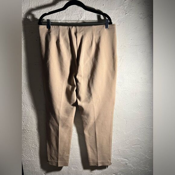 CHICO’S So Slimming Juliet jersey ankle pants khaki, w/ side vents at ankle-love - Picture 5 of 9